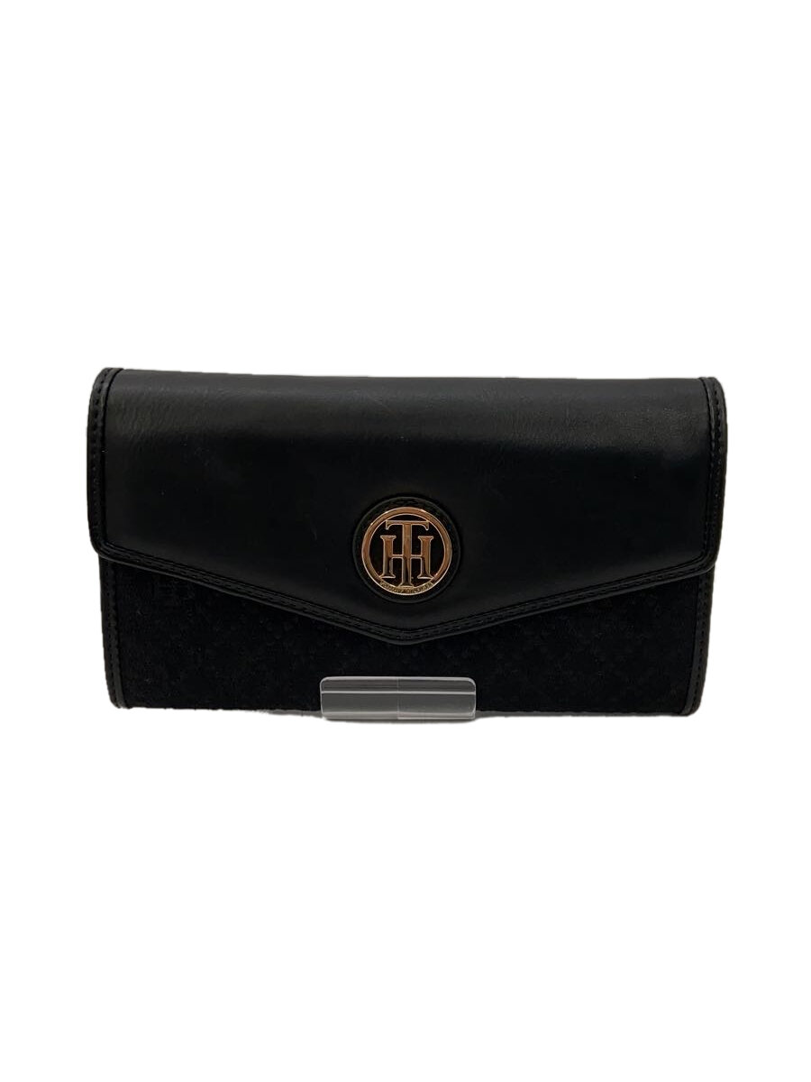 【中古】TOMMY HILFIGER◆長財布/--/BLK/メンズ【服飾雑貨他】