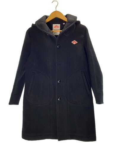 【中古】DANTON◆WOOL MOSEER LONG 丸衿フード付コート/34/ウール/ブラック/JD-8457 WOM【レディースウェア】 【中古】DANTON◆WOOL MOSEER LONG 丸衿フード付コート/34/ウール/ブラック/JD-8457 WOM【レディースウェア】