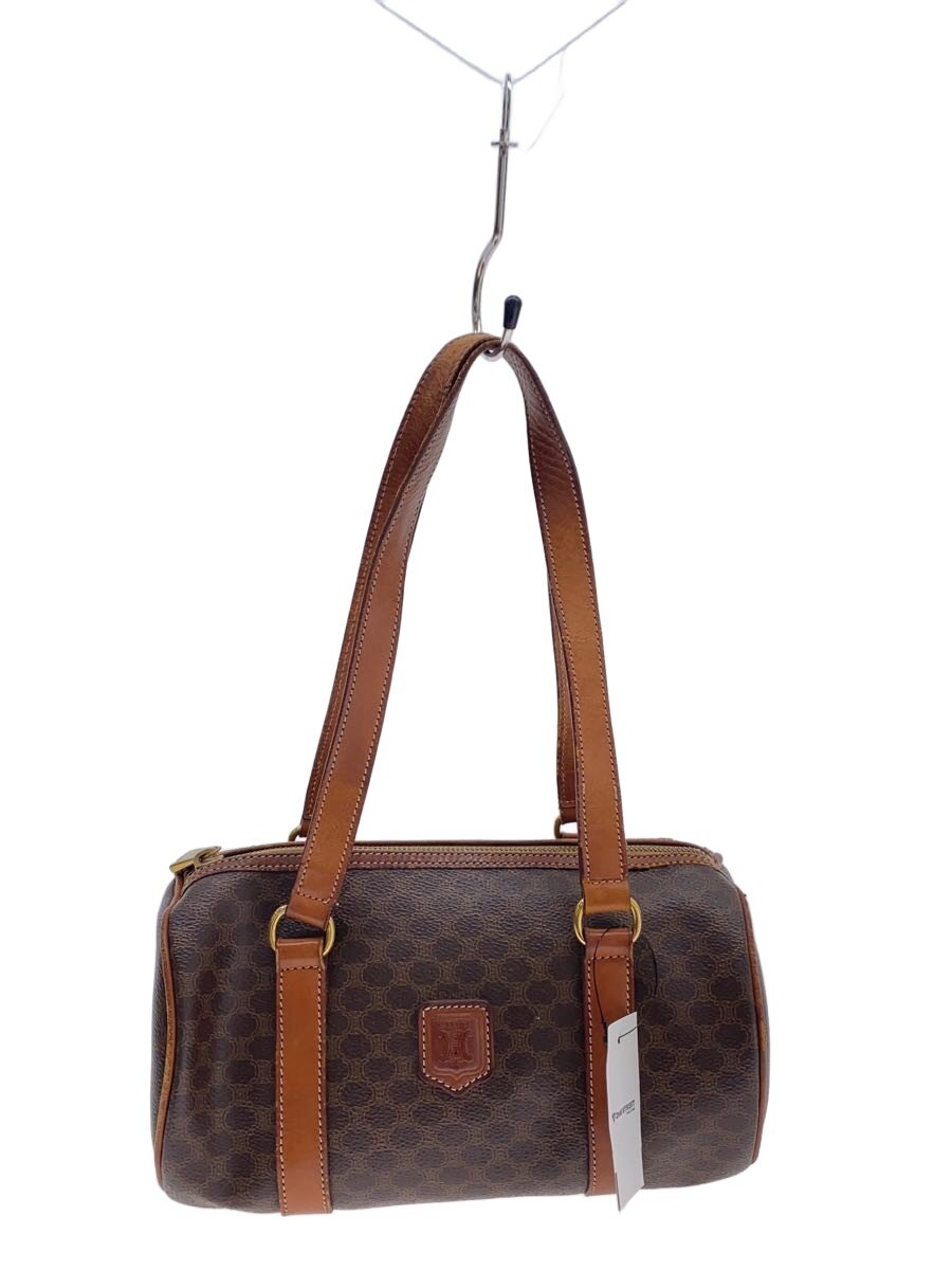 CELINE - 【中古】CELINE◆ボストンバッグ/マカダム/ブラウン【バッグ】
