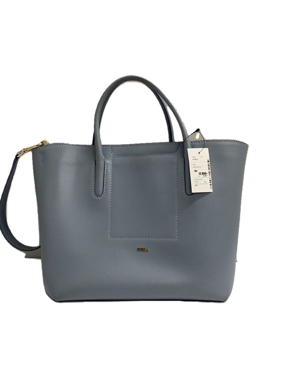 Furla - 【中古】FURLA◆ショルダーバッグ/レザー/ブルー/無地【バッグ】