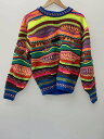 【中古】DESCENTE◆ニット・セーター(厚手)/--/コットン/マルチカラー【メンズウェア】