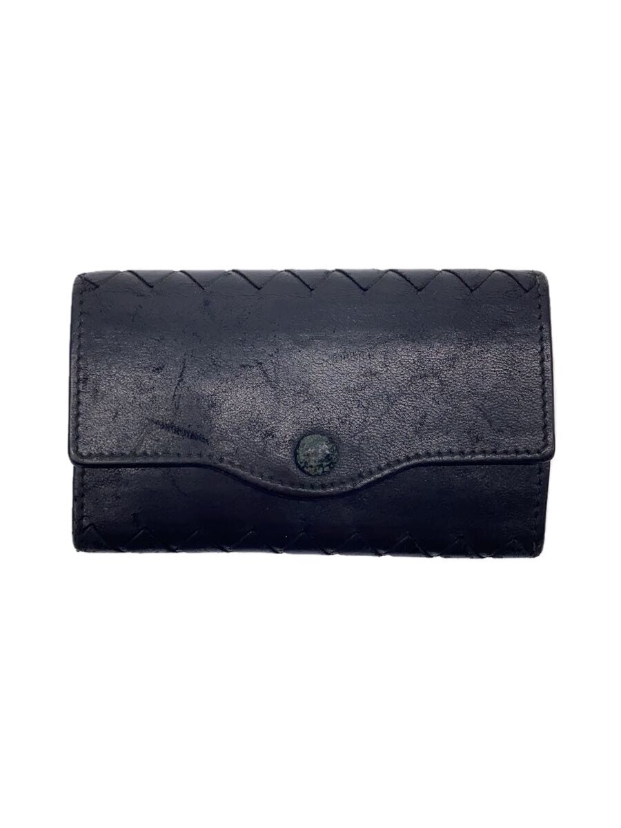 【中古】BOTTEGA VENETA◆キーケース/レザー/BLK/メンズ【服飾雑貨他】