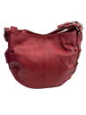 【中古】FURLA◆トートバッグ/レザー/RED/無地/134361【バッグ】