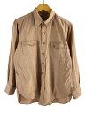 【中古】Levi’s◆40s/リーバイスデラックス/ウエスタンシャツ/長袖シャツ/BEG/無地//【メンズウェア】(4)