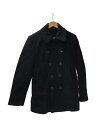 【中古】JOURNAL STANDARD◆ピーコート/M/ウール/BLK/無地/6-2060-0100-3【メンズウェア】