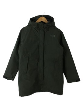 【中古】THE NORTH FACE◆MAKALU DOWN COAT_マカルダウンコート/M/ゴアテックス/KHK/無地【レディースウェア】