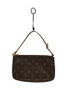 【中古】LOUIS VUITTON◆1)ポシェット・アクセソワール_モノグラム・キャンバス_BRW/PVC/BRW/ストライプ【バッグ】