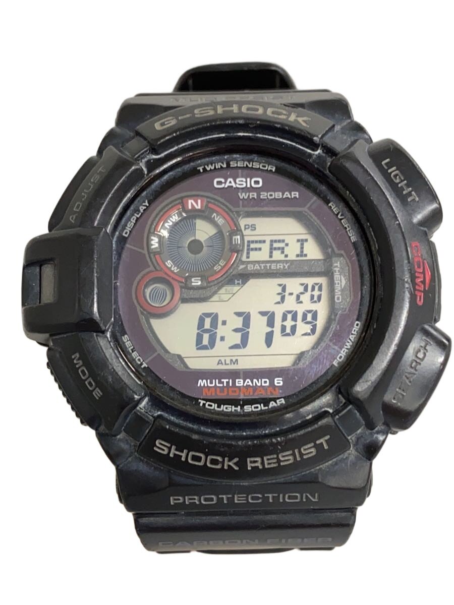 【中古】CASIO◆ソーラー腕時計・G-SHOCK/デジタル/BLK【服飾雑貨他】