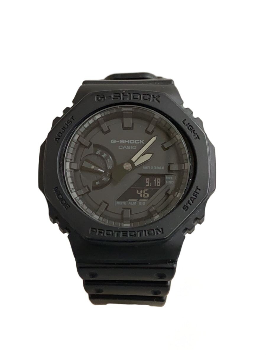 【中古】CASIO◆ソーラー腕時計_G-SHOCK/デジアナ/ラバー/BLK/BLK【服飾雑貨他】