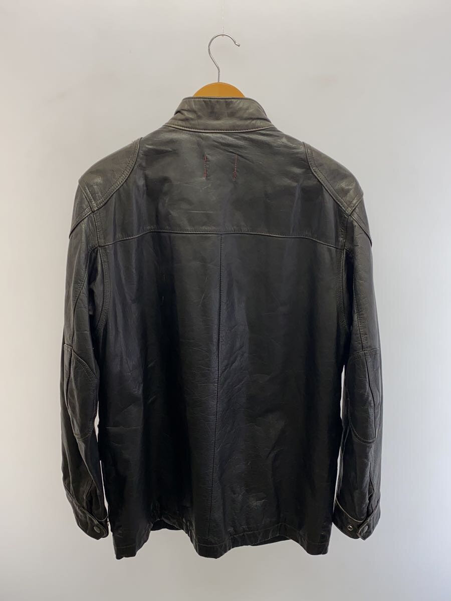 【中古】BANANA REPUBLIC◆レザージャケット・ブルゾン/L/レザー/BLK【メンズウェア】