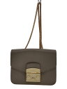 【中古】FURLA◆ショルダーバッグ/レザー/GRY/無地【バッグ】(4)