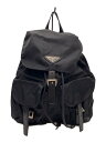 【中古】PRADA◆リュック/三角ロゴ/ナイロン/BLK//【バッグ】