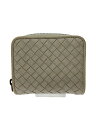 【中古】BOTTEGA VENETA◆2つ折り財布/レザー/GRY/レディース/P01116286M/ファスナープル欠損/擦れ有【服飾雑貨他】(4)