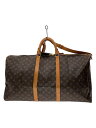 【中古】LOUIS VUITTON◆キーポル・バンドリエール60_モノグラム・キャンバス_BRW/PVC/BRW【バッグ】