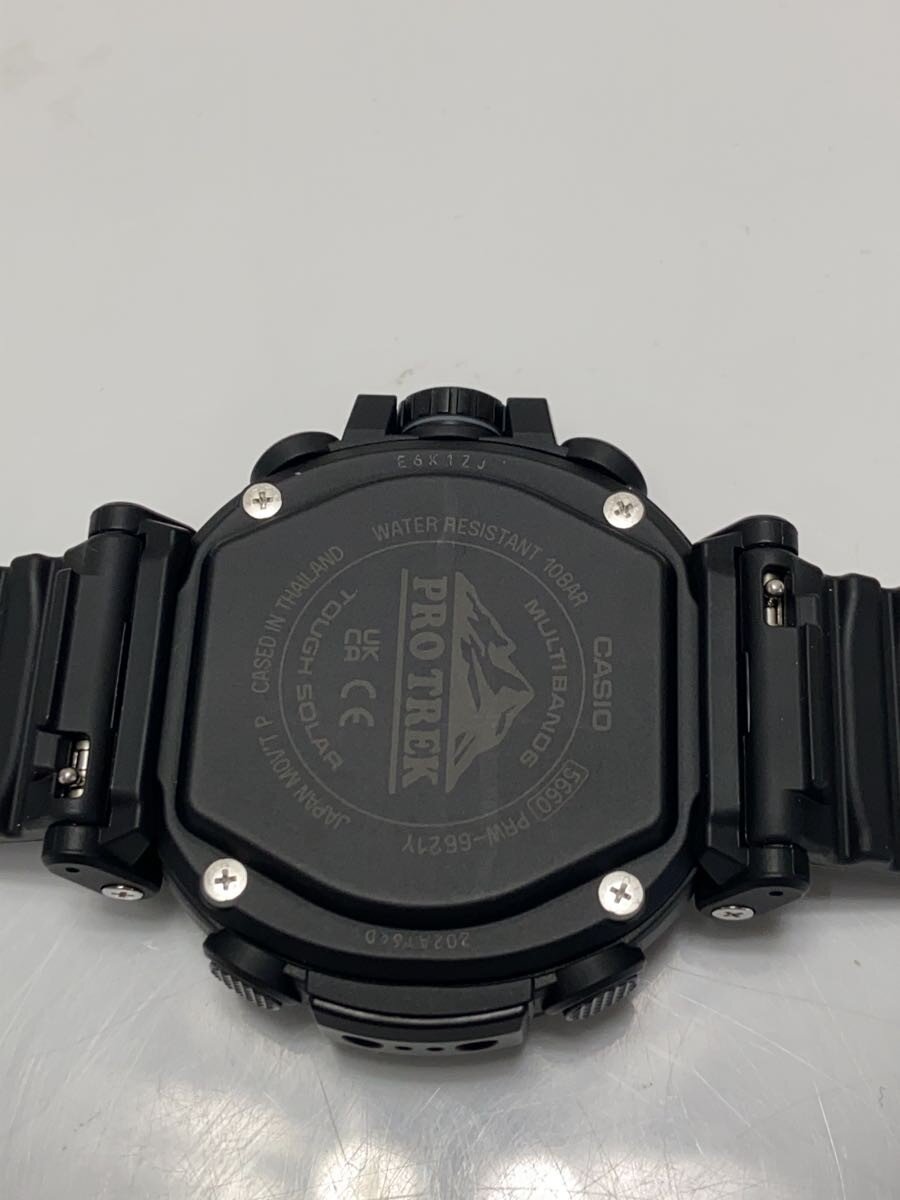 【中古】CASIO◆ソーラー腕時計/デジアナ/ラバー/BLK【服飾雑貨他】 3