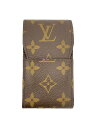 【中古】LOUIS VUITTON◆エテュイ・シガレット_モノグラム・キャンバス_BRW/--/BRW/メンズ【服飾雑貨他】