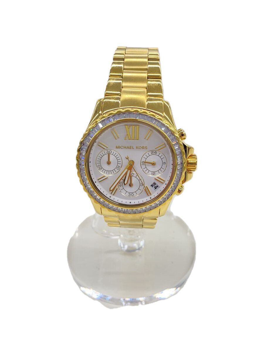 RADO - 【中古】MICHAEL KORS◆クォーツ腕時計/アナログ/WHT/GLD/MK-7212//【服飾雑貨他】