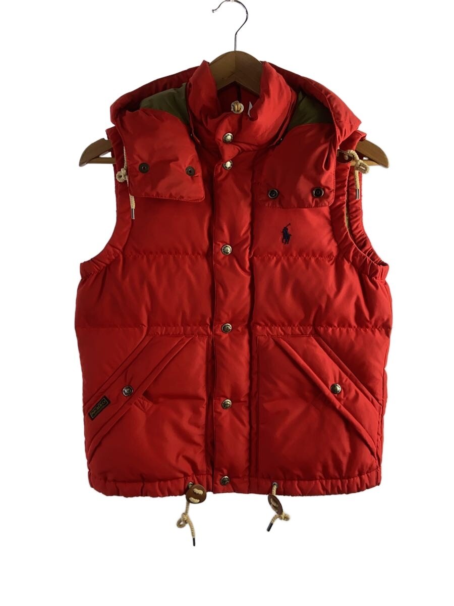 【中古】POLO RALPH LAUREN◆ベスト/160cm/RED//【キッズ】
