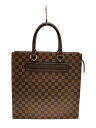 LOUIS VUITTON◆1)サック・プラ_ダミエ・エベヌ_BRW/PVC/BRW/N51140