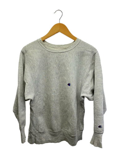 【中古】Champion◆90s/USA製/刺繍トリコタグ/目有/スウェット/M/コットン/グレー/首元汚れ/フロントシミ【メンズウェア】 【中古】Champion◆90s/USA製/刺繍トリコタグ/目有/スウェット/M/コットン/グレー/首元汚れ/フロントシミ【メンズウェア】