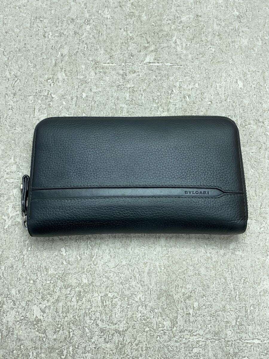 【中古】BVLGARI◆ブルガリ/長財布/レザー/BLK/メンズ/36968【服飾雑貨他】