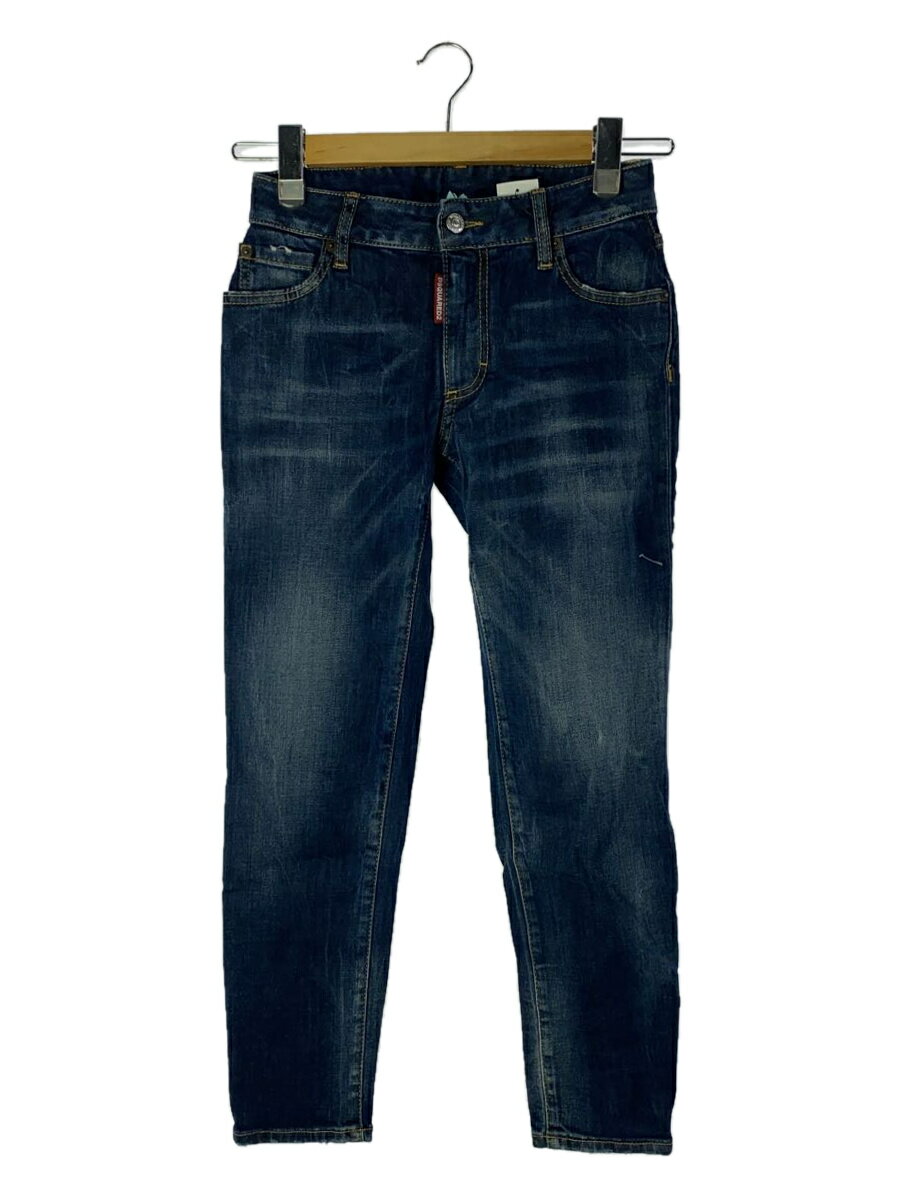 【中古】DSQUARED2◆Medium Waist Cropped Twiggy Jeans/19ss/スキニーパンツ/34/デニム/IDG【レディースウェア】