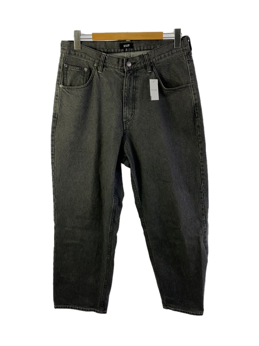 【中古】HUF◆ボトム/34/コットン/BLK【メンズウェア】