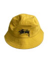 【中古】STUSSY◆バケットハット/M/コットン/YLW/メンズ/FA22 1321129【服飾雑貨他】