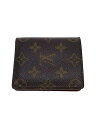 【中古】LOUIS VUITTON◆ポルト・フォイユ・マジェラン_モノグラム・キャンバス_BRW/PVC/BRW/レディース【服飾雑貨他】