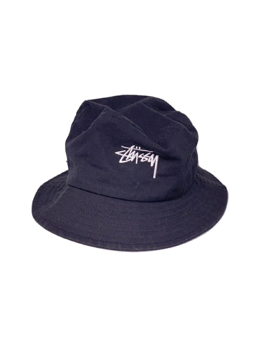 【中古】STUSSY◆バケットハット/--/BL