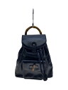 【中古】GUCCI◆リュック_バンブー_ヌバックレザー/レザー/ブラック/黒/003・1705・0030【バッグ】