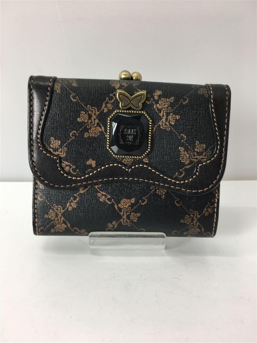 【中古】ANNA SUI◆3つ折り財布/--/BLK/レディース/307294【服飾雑貨他】