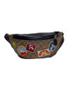 【中古】COACH◆ウエストバッグ/レザー/CML/総柄/C4028【バッグ】