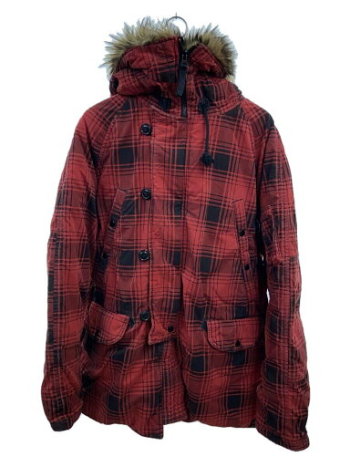【中古】Denim & Supply Ralph Lauren◆ファーブルゾン/L/コットン/RED/チェック【メンズウェア】 【中古】Denim & Supply Ralph Lauren◆ファーブルゾン/L/コットン/RED/チェック【メンズウェア】