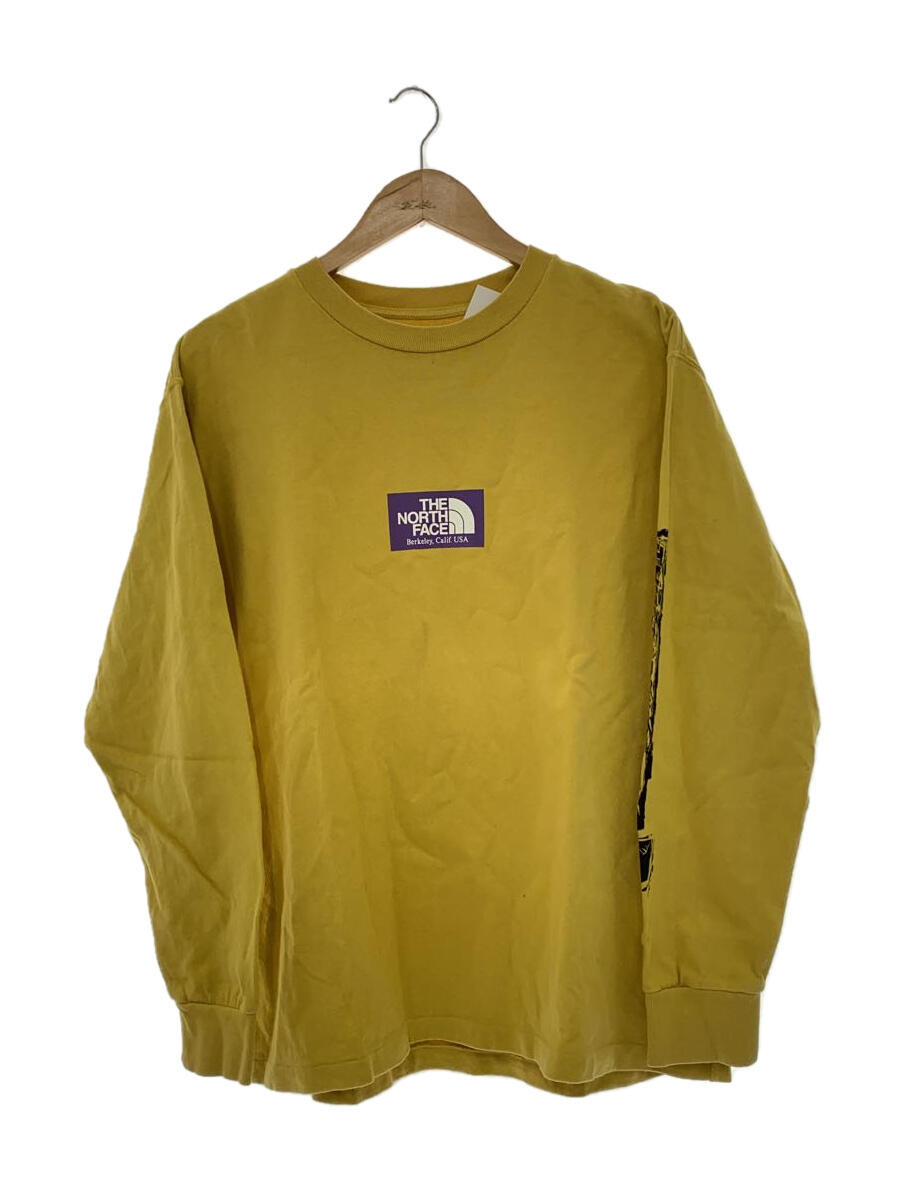 【中古】THE NORTH FACE PURPLE LABEL◆8OZ L/S LOGO TEE/M/コットン/イエロー/NT3955N【メンズウェア】