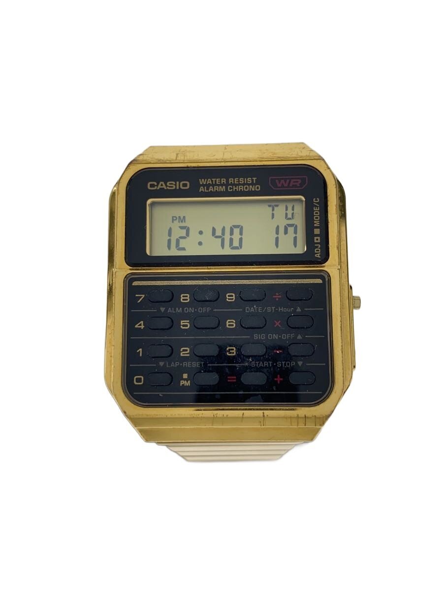【中古】CASIO◆クォーツ腕時計_その他/デジタル/GLD【服飾雑貨他】