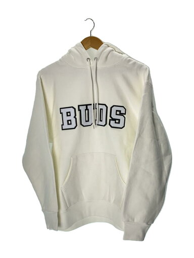 【中古】BUDSPOOL◆BUDS HEAVY WEIGHT SWEAT HOODED/フーディ/パーカー/M/コットン/ホワイト【メンズウェア】 【中古】BUDSPOOL◆BUDS HEAVY WEIGHT SWEAT HOODED/フーディ/パーカー/M/コットン/ホワイト【メンズウェア】