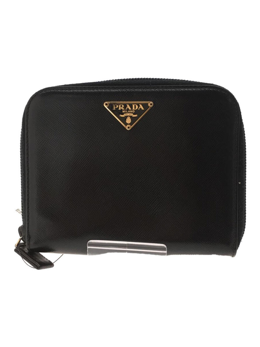 【中古】PRADA◆2つ折り財布/レザー/B