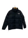 【中古】THE NORTH FACE◆NUPTSE JACKET_ヌプシジャケット/XL/ナイロン/BLK/無地【メンズウェア】
