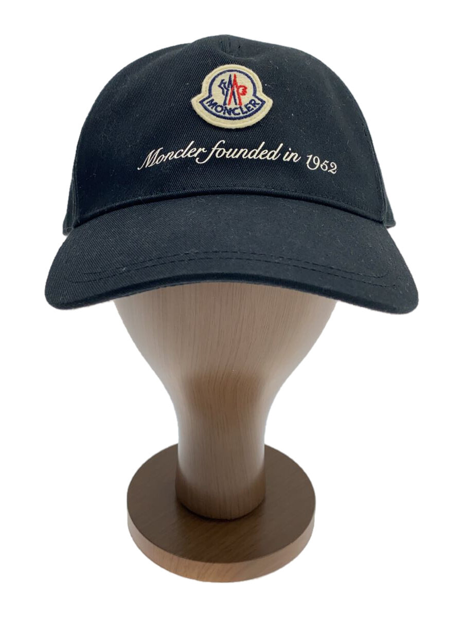 【中古】MONCLER◆BASEBALL CAP/キャップ/--/コットン/BLK/メンズ/J10913B00002 0U162【服飾雑貨他】