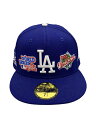 【中古】NEW ERA◆ロサンゼルス・ドジャース/World Series2020/キャップ/7 1/2/コットン/BLU/メンズ【服飾雑貨他】