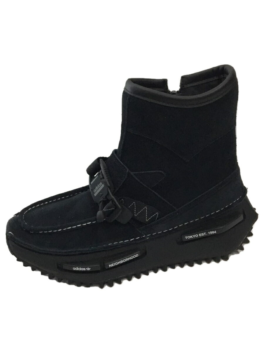 【中古】adidas◆ブーツ/28cm/BLK/スウェード/ID1708【シューズ】