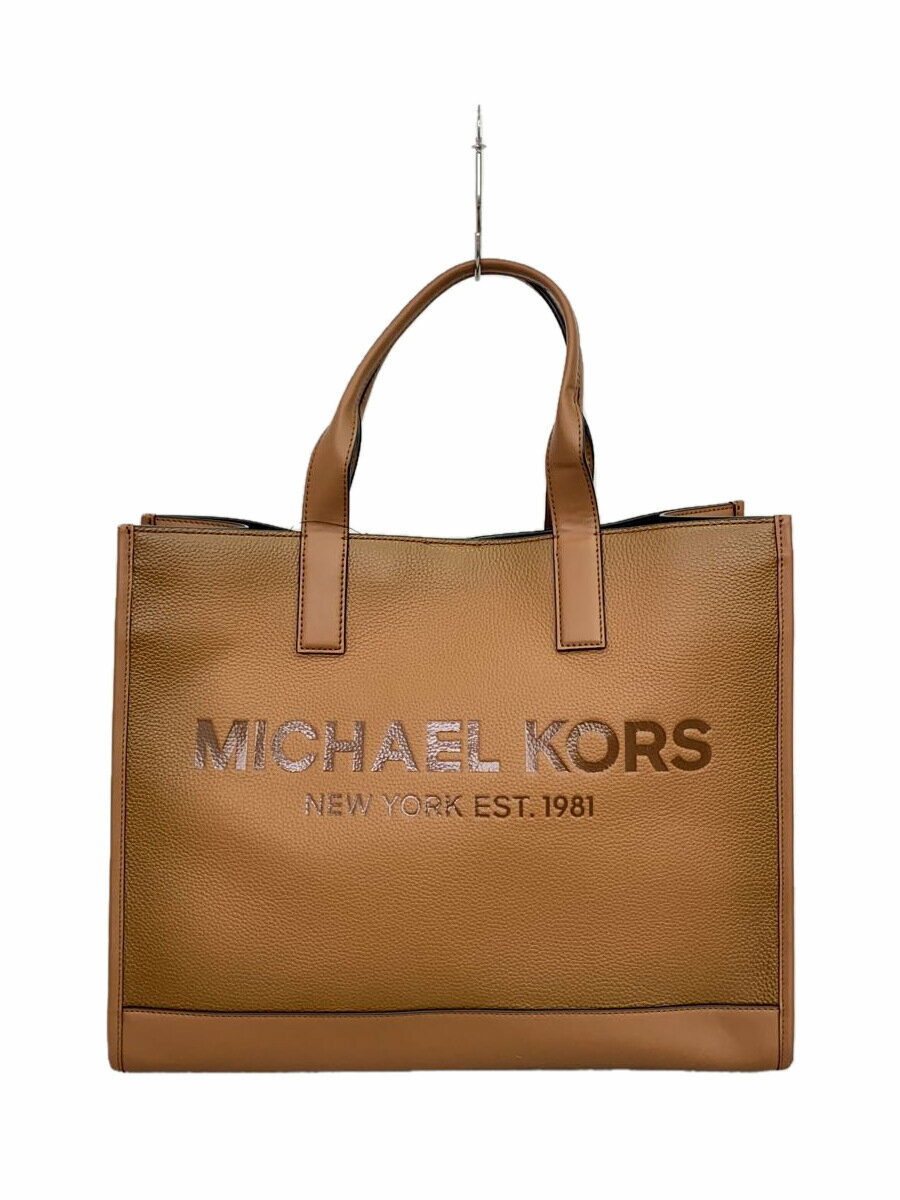 【中古】MICHAEL KORS◆トートバッグ/PVC/BRW/無地/37s4lcot4i【バッグ】