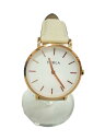 【中古】FURLA◆クォーツ腕時計/アナログ/レザー/WHT/CRM【服飾雑貨他】(2)
