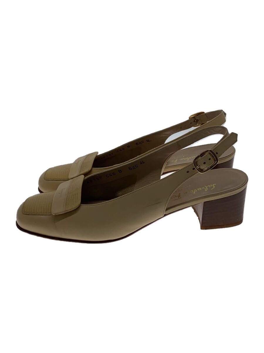 【中古】Salvatore Ferragamo◆パンプス/UK6.5/BEG/DB48157【シューズ】