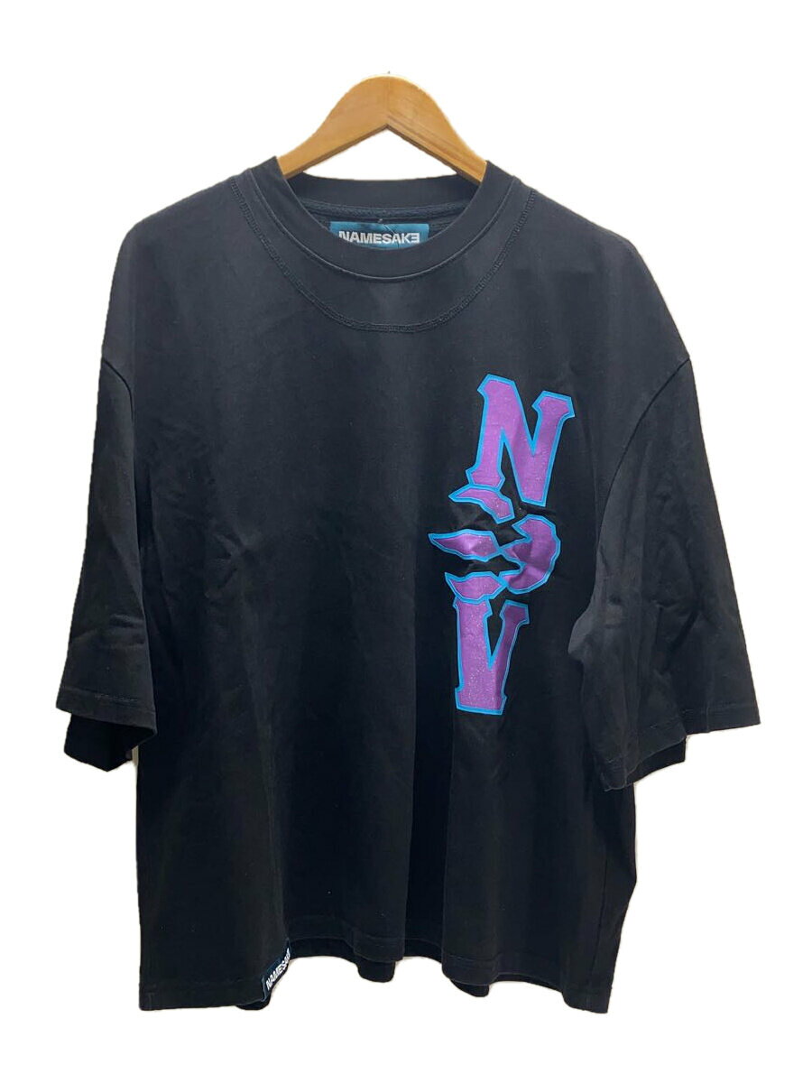 NAMESAKE◆Tシャツ/M/コットン/BLK/プリント//