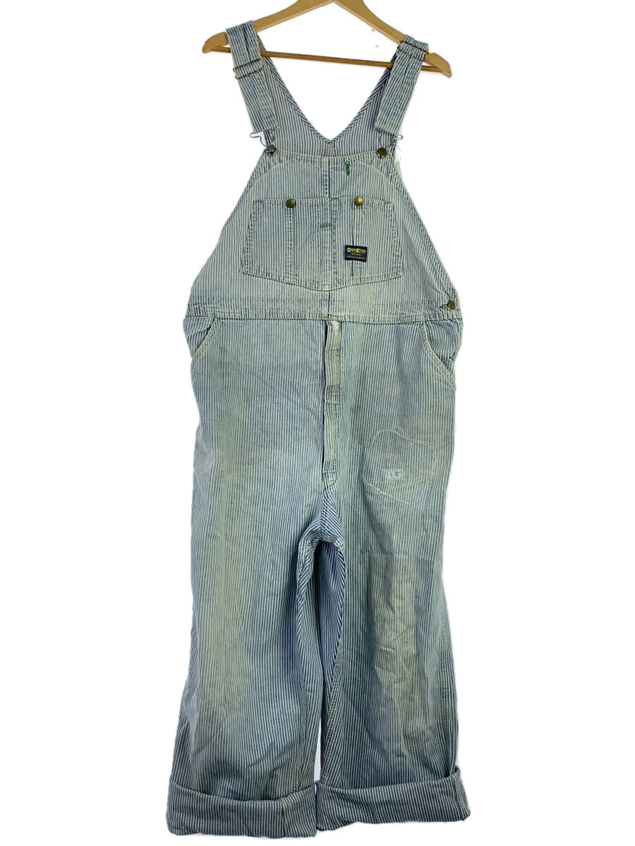 【中古】OshKosh B’Gosh◆オーバーオール/--/--/BLU/ストライプ//【メンズウェア】