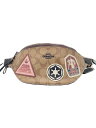 【中古】COACH◆ウエストバッグ/STAR WARS/ワッペン/PVC/BRW/総柄【バッグ】