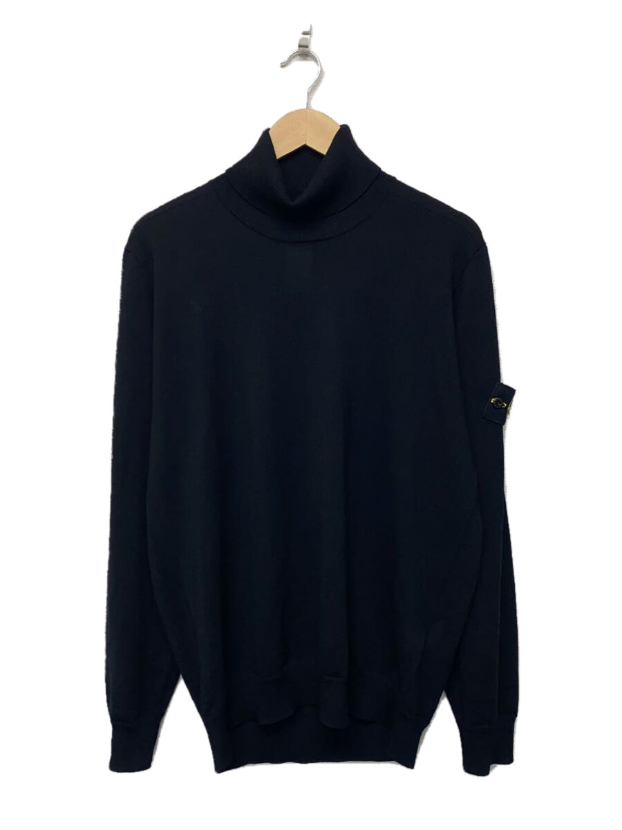 【中古】STONE ISLAND◆ニット・セーター(薄手)/XL/--/BLK/7715525C4【メンズウェア】