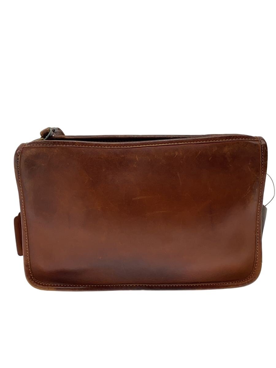 【中古】COACH◆クラッチバッグ/old/レザー/BRW/1123【バッグ】